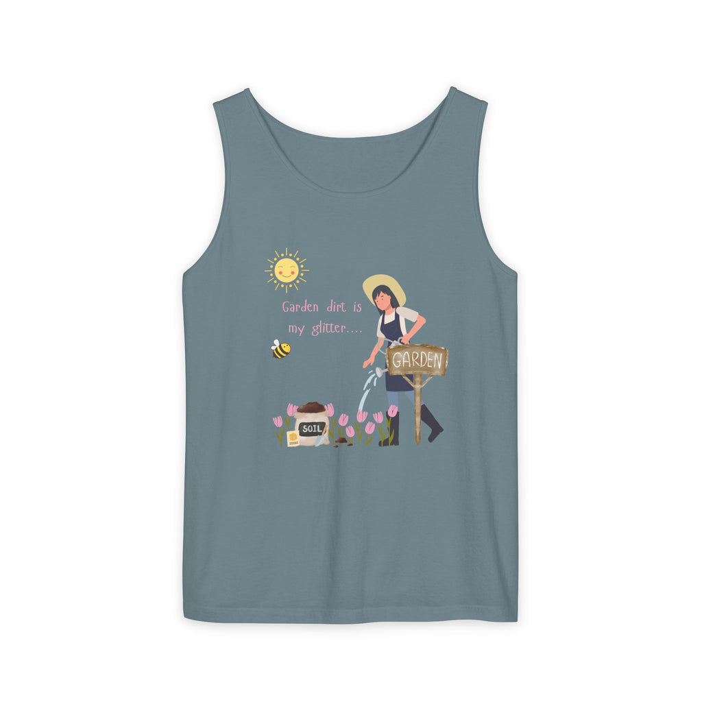 Gardening Vibes Tank Top, Unisex Graphic Tee, Summer Casual Wear, Nature Enthusiast Gift, Garden Party Apparel