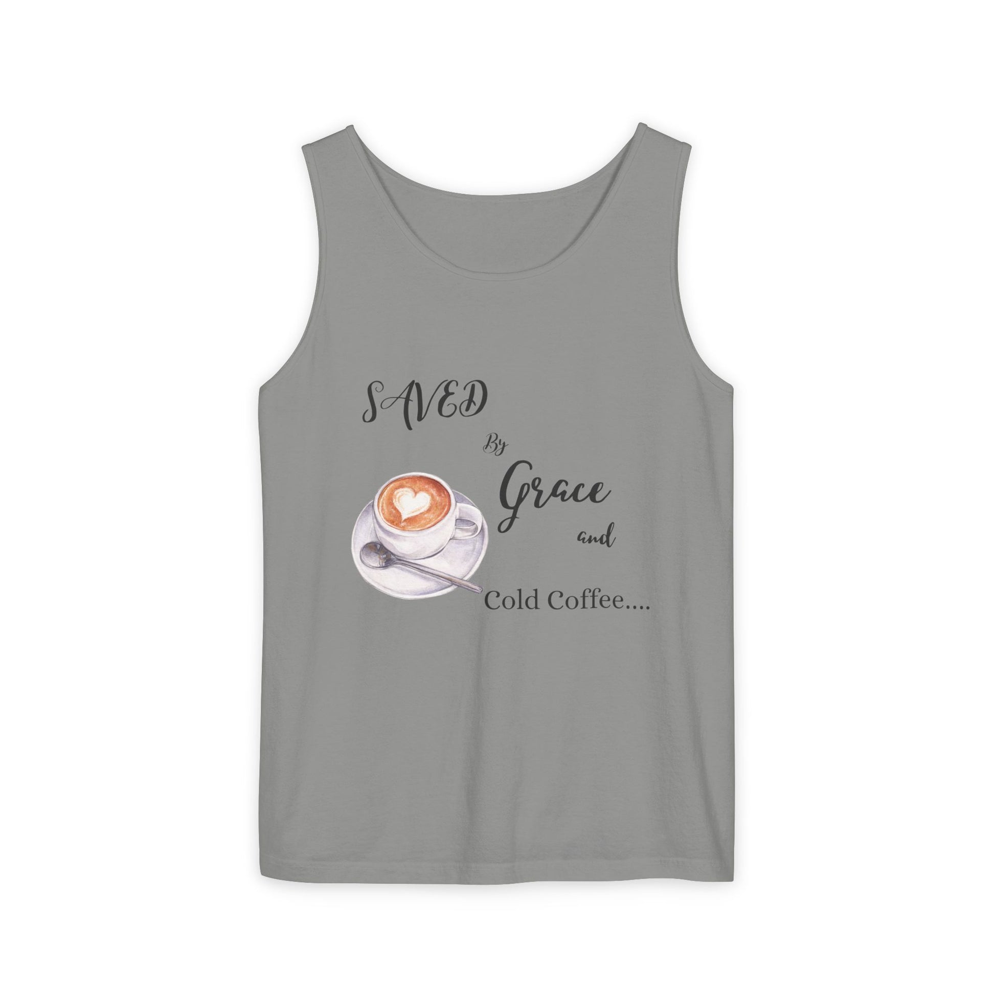Coffee Lovers Garment-Dyed Tank Top, Perfect for Summer, Gifts for Coffee Enthusiasts, Relaxed Fit, Casual Wear, Inspirational Apparel
