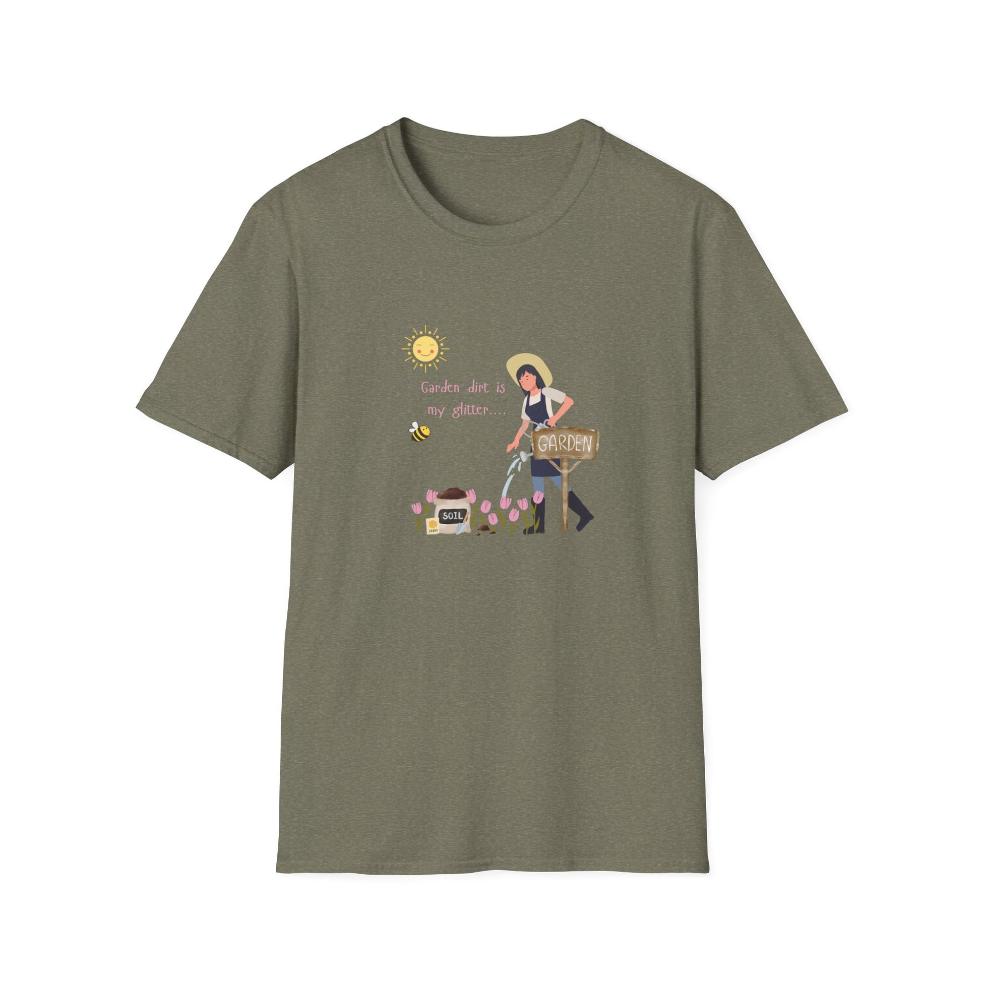 Garden Vibes Unisex T-Shirt, Floral Graphic Tee, Short Sleeve Summer Shirt, Cute Gift for Gardeners, Casual Wear, Eco-Friendly Apparel