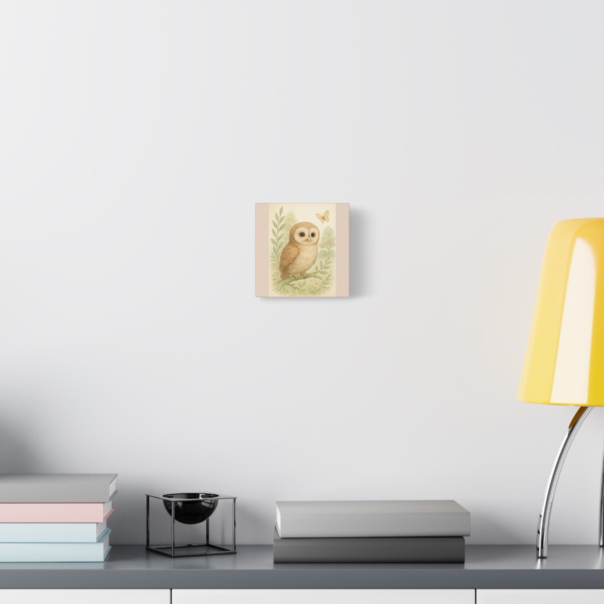 Charming Owl Canvas Art for Nature Lovers, Pink Collection,Nursery Decor, Wildlife Home Decor, Gift for Animal Enthusiasts, Wall Decor