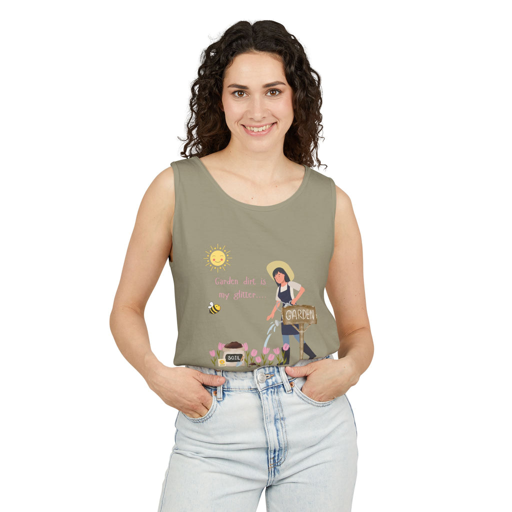 Gardening Vibes Tank Top, Unisex Graphic Tee, Summer Casual Wear, Nature Enthusiast Gift, Garden Party Apparel