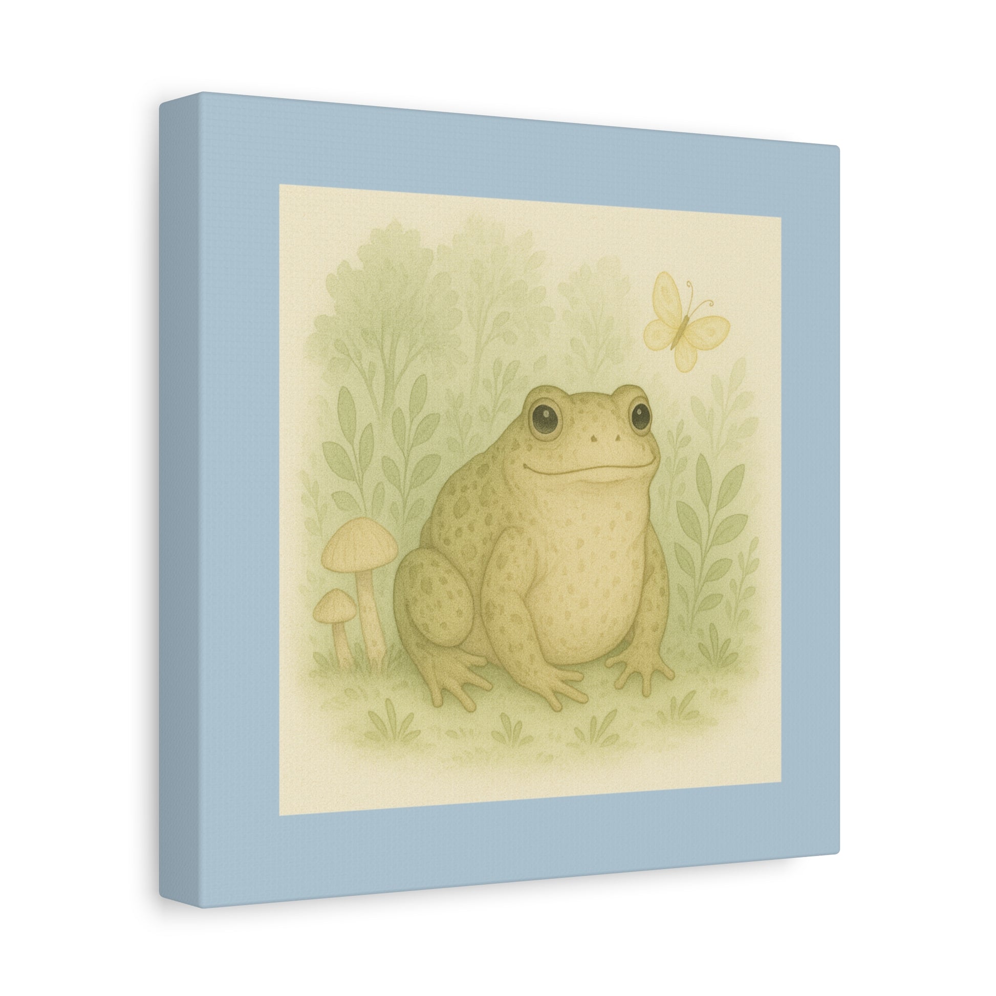 Charming Frog Canvas Art, Nature Decor, Animal Lover Gift, Home Wall Decor, Kids Room Decor, Birthday, Baby Shower