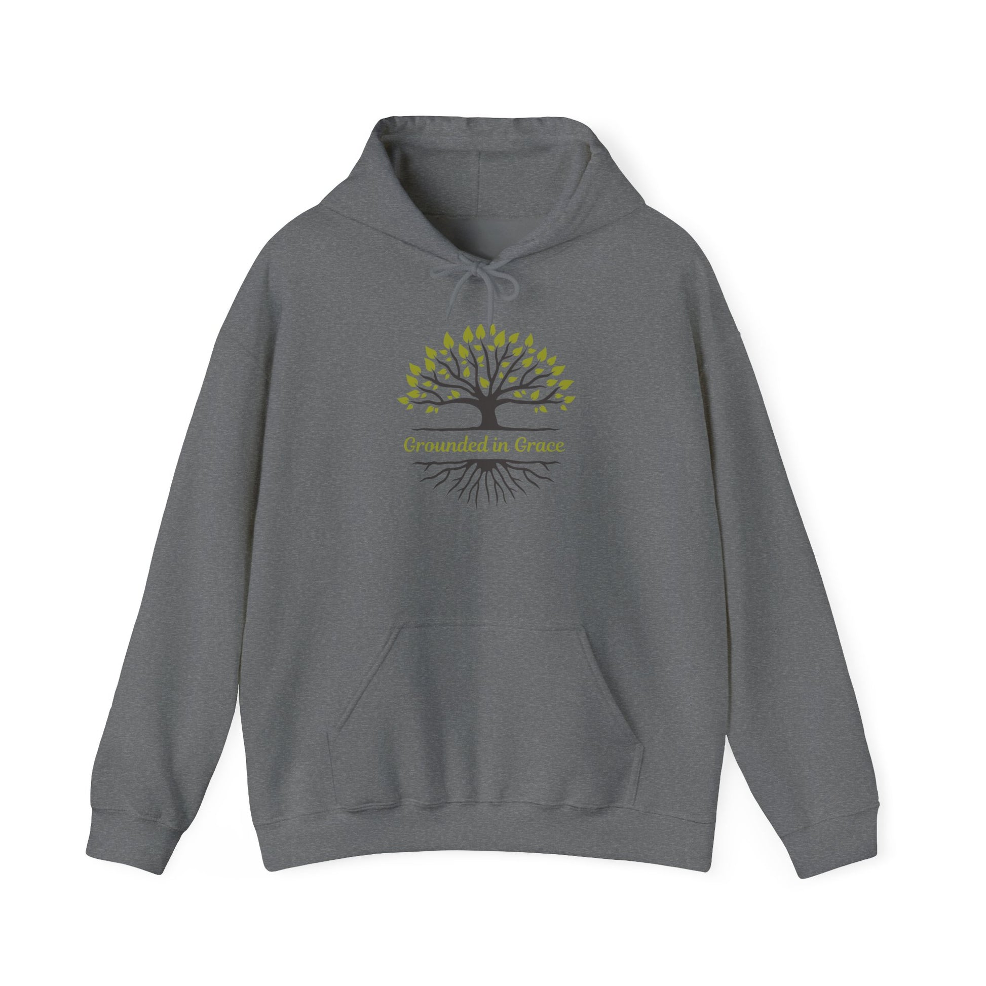 Grounded in Grace Hoodie - Unisex Heavy Blend, Cozy Sweatshirt, Nature Lover Gift, Motivational Apparel, Tree of Life Design, [...]