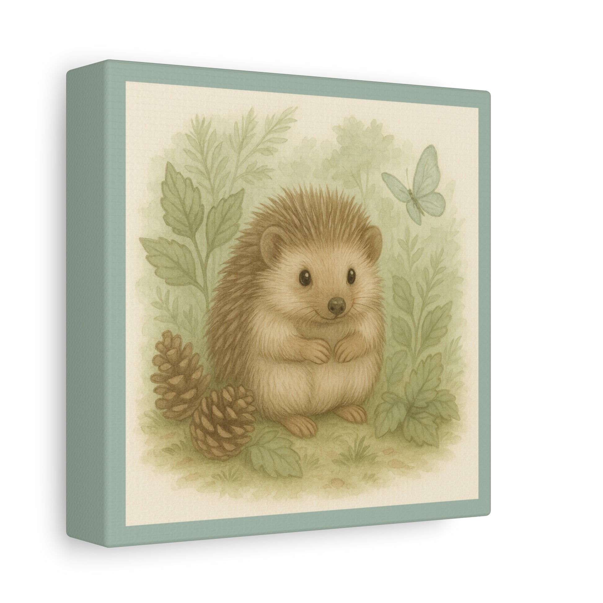 Hedgehog Art Canvas Wall Decor, Animal Wall Art, Nursery Decor, Gift for Nature Lovers, Home Accent