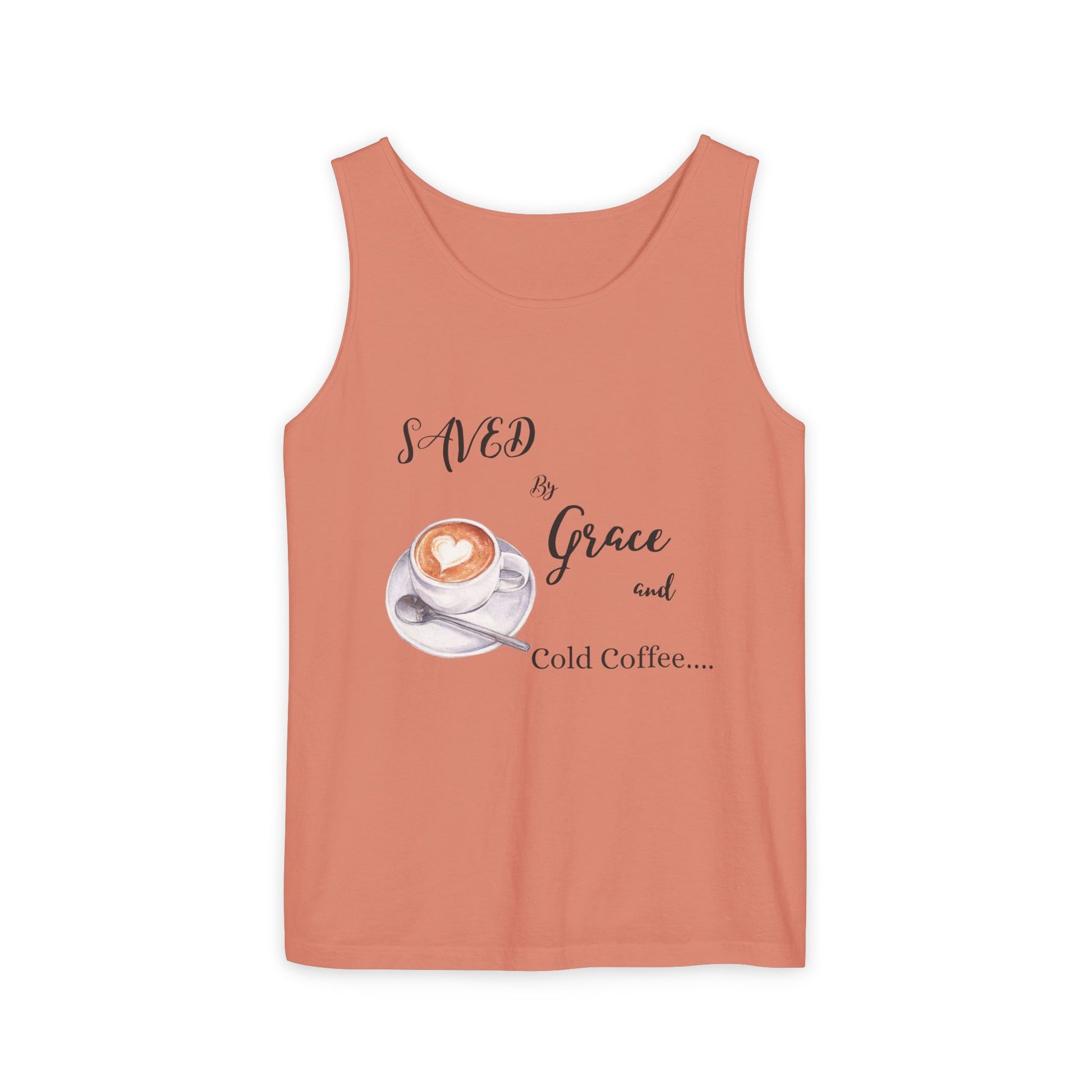 Coffee Lovers Garment-Dyed Tank Top, Perfect for Summer, Gifts for Coffee Enthusiasts, Relaxed Fit, Casual Wear, Inspirational Apparel