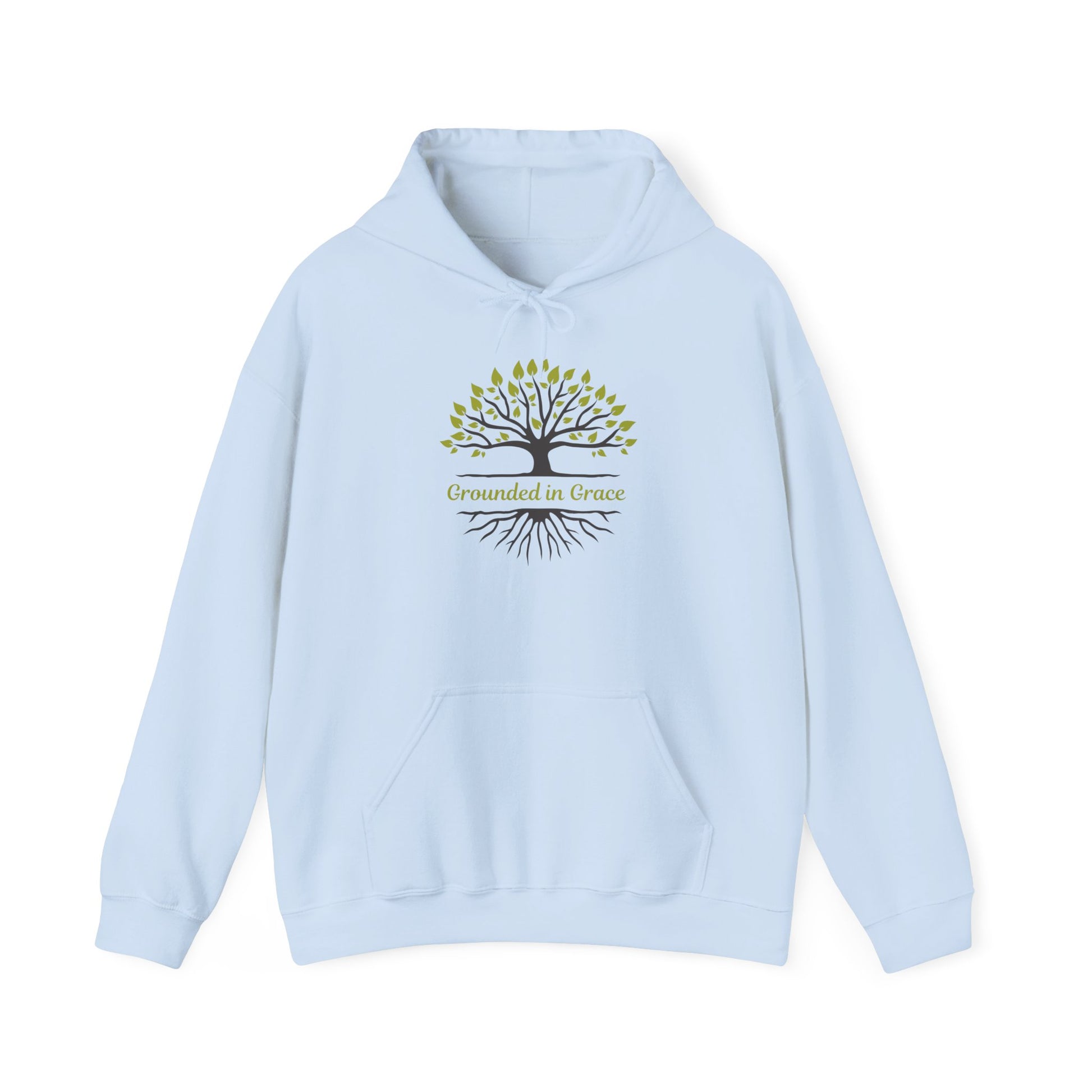 Grounded in Grace Hoodie - Unisex Heavy Blend, Cozy Sweatshirt, Nature Lover Gift, Motivational Apparel, Tree of Life Design, [...]