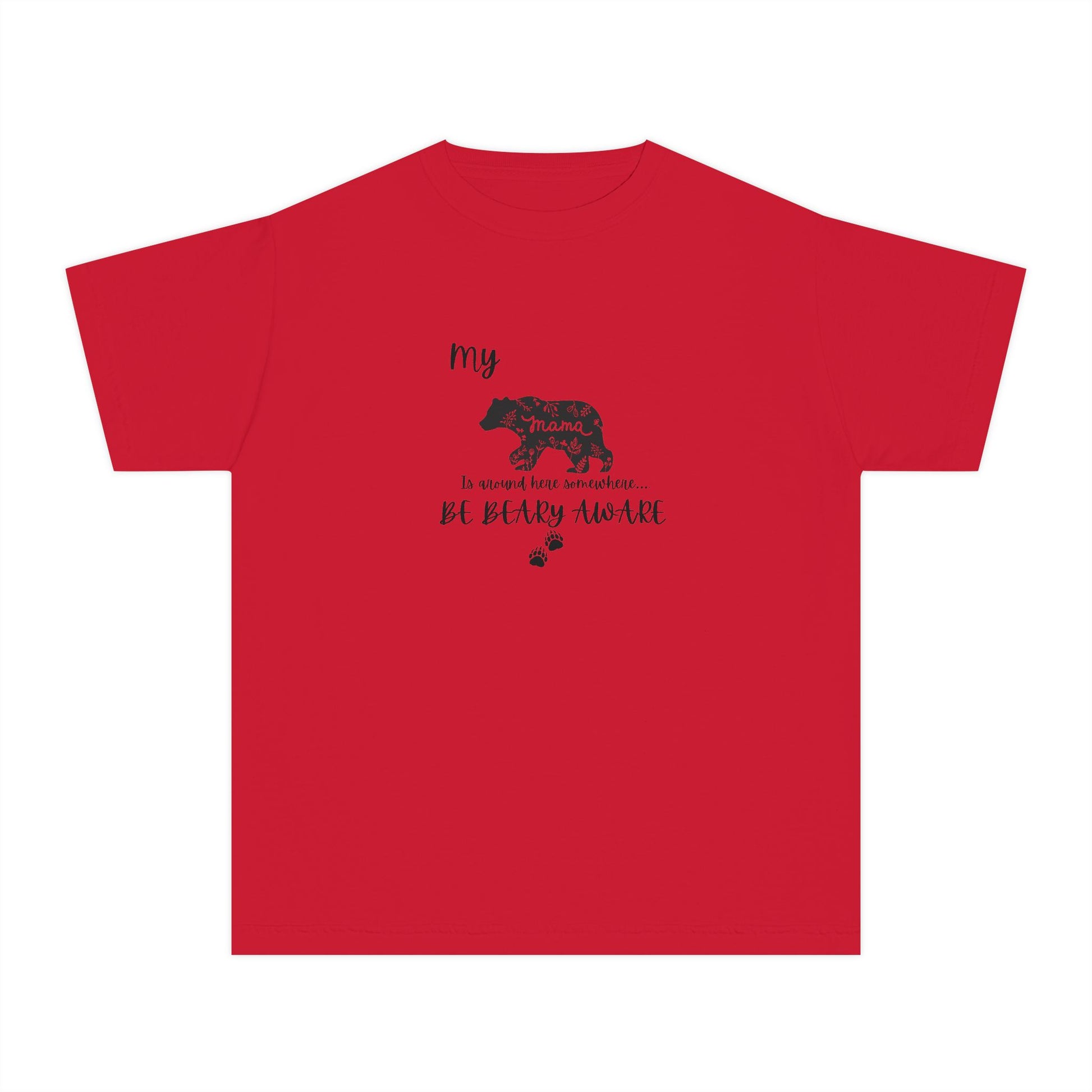 Cute Animal Lover Youth Tee, Be Bear-y Aware Tee, Kids Wildlife Shirt, Nature Enthusiast Gift, Children's Birthday Apparel