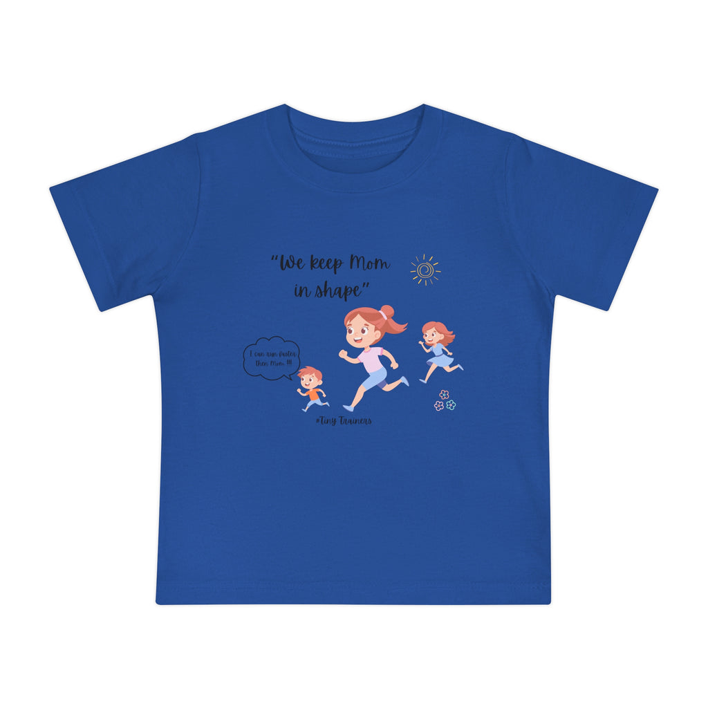 Fun Family Fitness Baby T-Shirt, Cute Toddler Tee, Kids Gift for Mom, Baby Shower Gift, Playful Activity Shirt