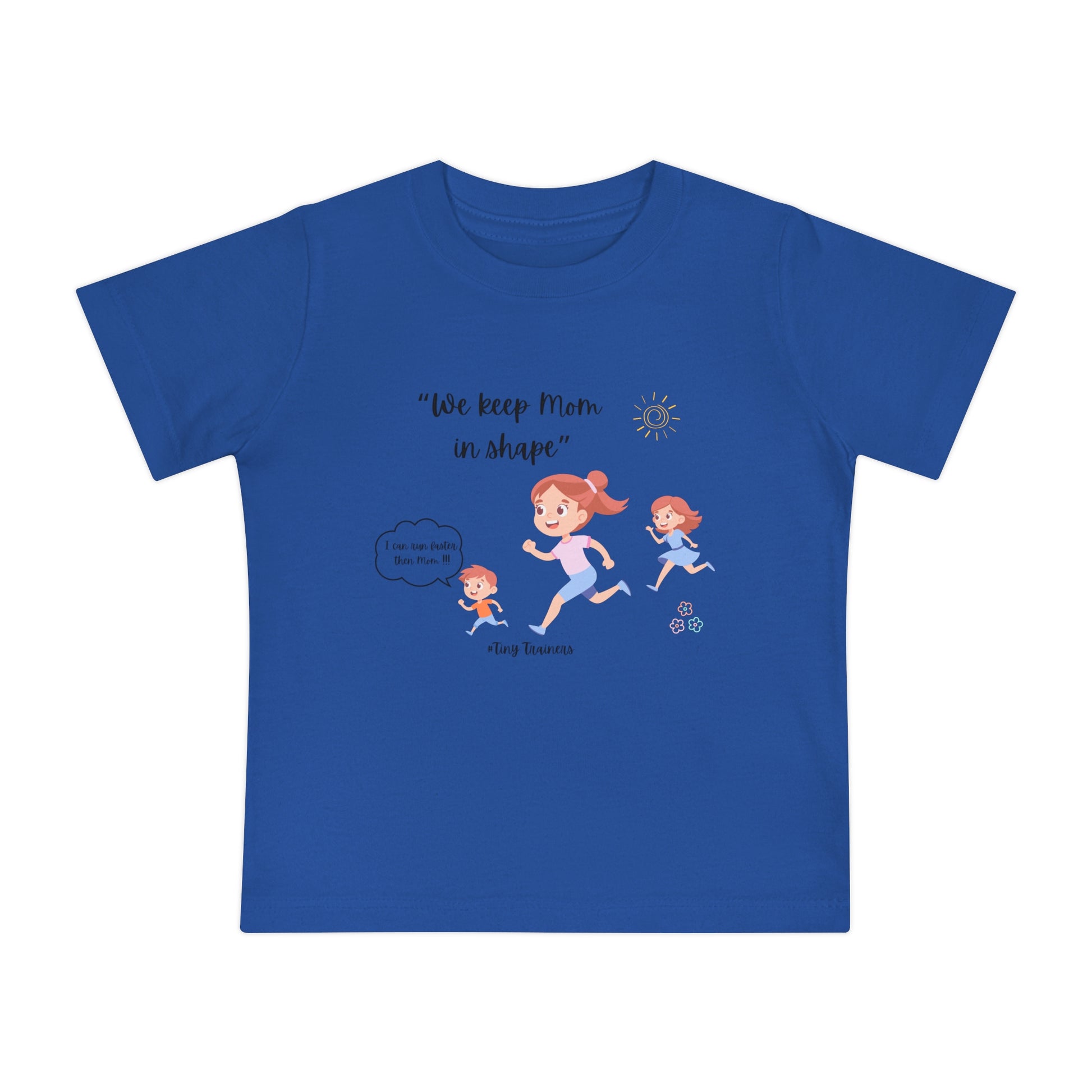 Fun Family Fitness Baby T-Shirt, Cute Toddler Tee, Kids Gift for Mom, Baby Shower Gift, Playful Activity Shirt