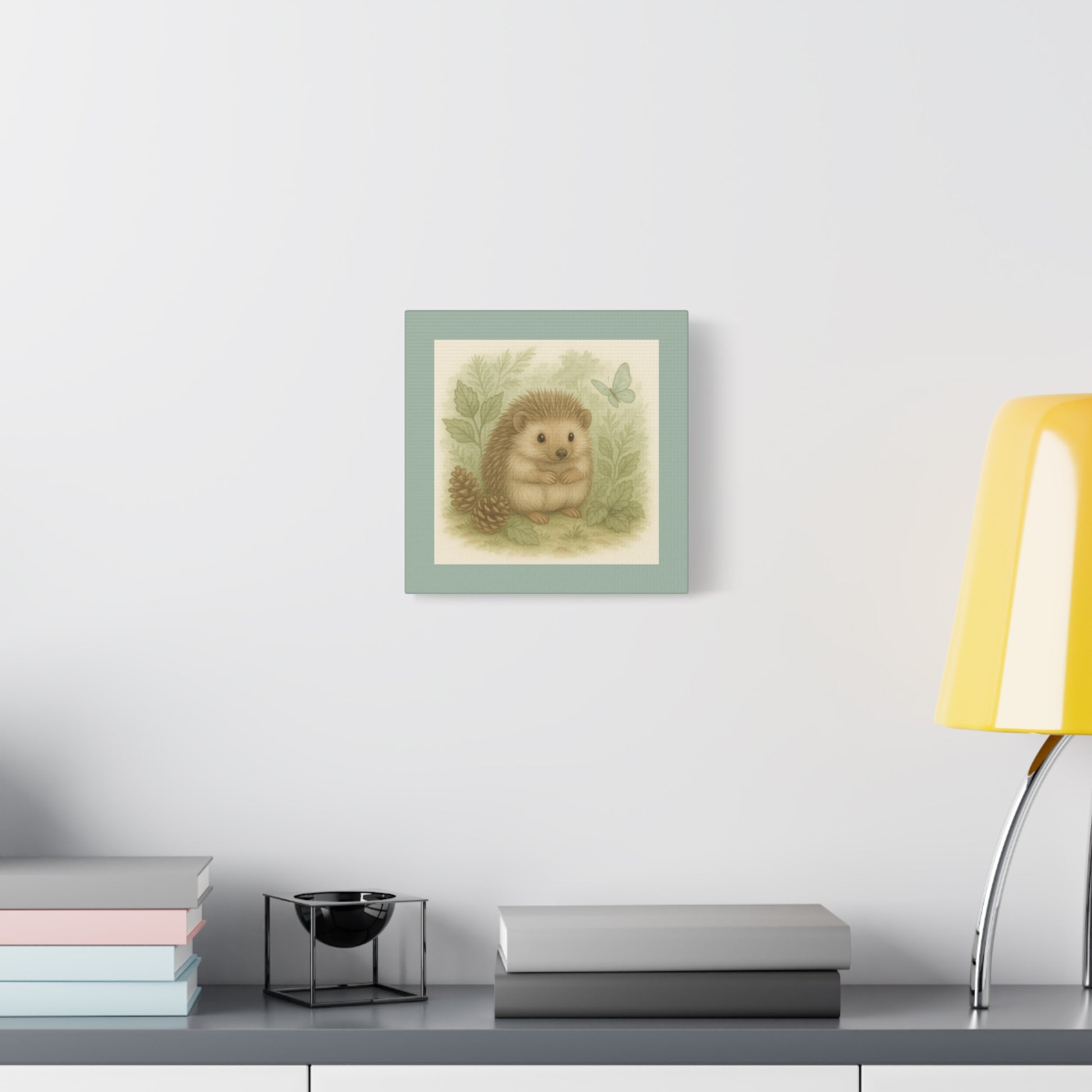 Hedgehog Art Canvas Wall Decor, Animal Wall Art, Nursery Decor, Gift for Nature Lovers, Home Accent