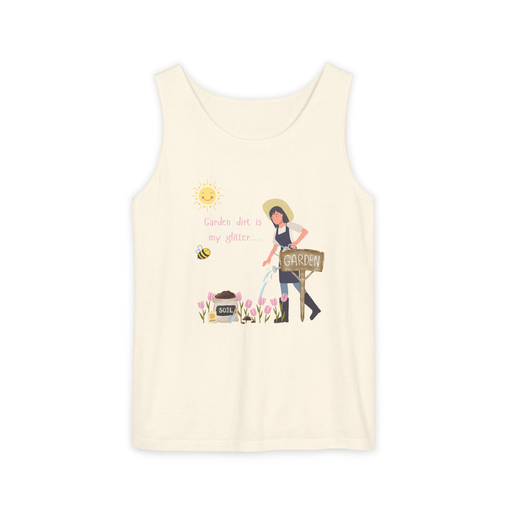 Gardening Vibes Tank Top, Unisex Graphic Tee, Summer Casual Wear, Nature Enthusiast Gift, Garden Party Apparel