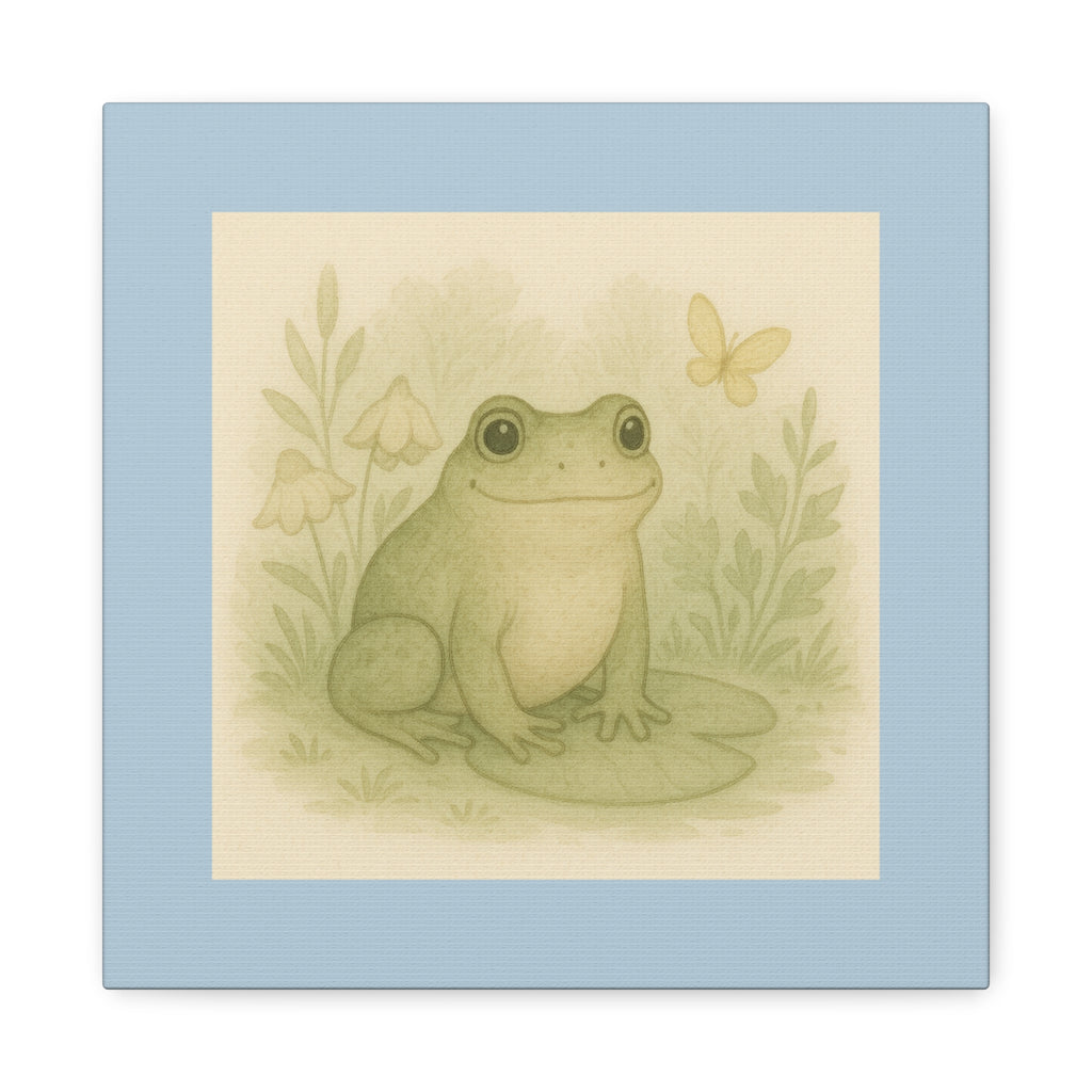 Charming Frog Art Print, Nature Wall Decor, Kid's Room Wall Art, Gift for Nature Lovers, Baby Shower Decor, Spring Home Decor