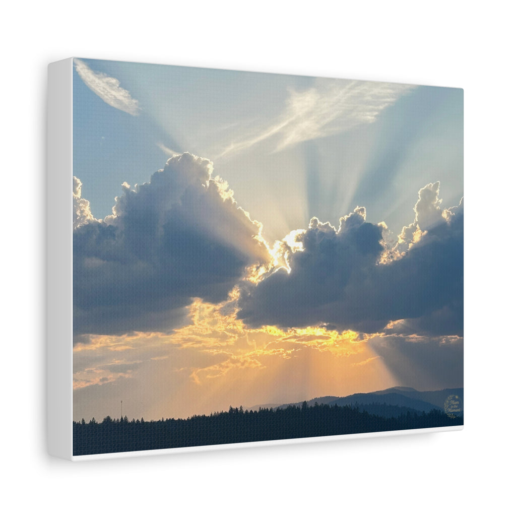 Stretched Canvas Art Print, Sunset Wall Decor, Office Wall Art, Home Decor, Nature Photography, Gift for Nature Lovers
