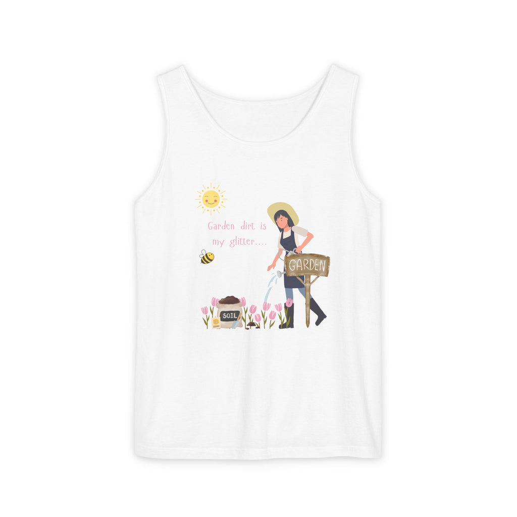 Gardening Vibes Tank Top, Unisex Graphic Tee, Summer Casual Wear, Nature Enthusiast Gift, Garden Party Apparel